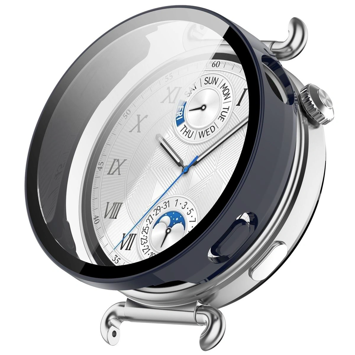 Wizualizacja nakładania etui Bizon Case Watch Adamo do Huawei Watch GT6 41 mm